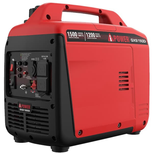 A-iPower 1500-Watt Recoil Start Gasoline Powered Ultra-Light Inverter Generator with 60cc OHV Engine and CO Sensor Shutdown