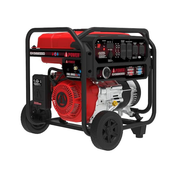 A-iPower 8200-Watt Recoil Start Gasoline Powered Portable Generator with 322cc OHV Engine and CO Sensor Shutdown