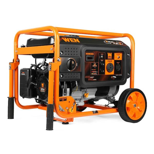 WEN 4375/3500-Watt Dual Fuel Portable Generator with Wheel K