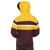 Deep maroon, white & gold, classic rugby stripe hoodie — updated with abstract base pattern (back view)