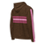 MultiMidStripe unisex Zip Hoodie with Tech:7v pattern — Brown / Pink / White
