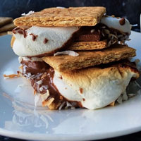 Toasted coconut smores recipe