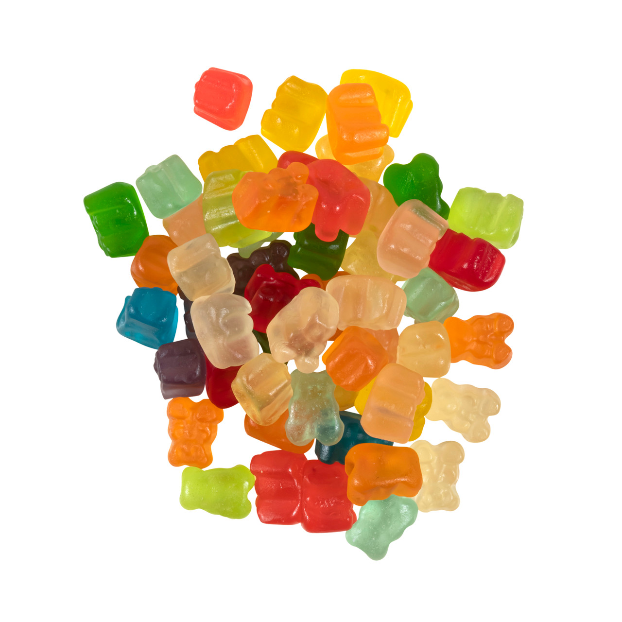 Kosher & Vegan Red Pink Blue Yellow Gummy Bears by the Pound – Nut & Candy