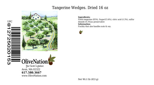 Tangerine-Mandarin Oranges Wedges, Dried