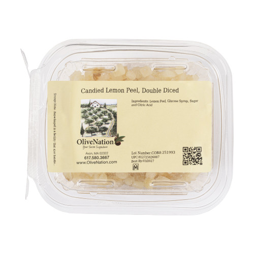 Candied Lemon Peel, Double Diced