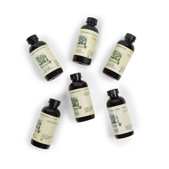 Set of 6 Berry Extracts 4 oz each