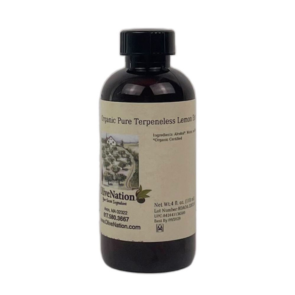 Organic Pure Terpeneless Lemon Extract 4 fl oz