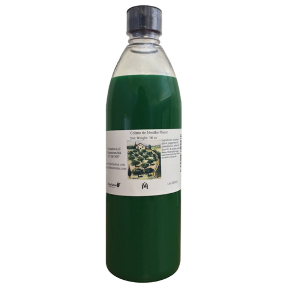 16 ounce bottle of Crme de Menthe Flavor