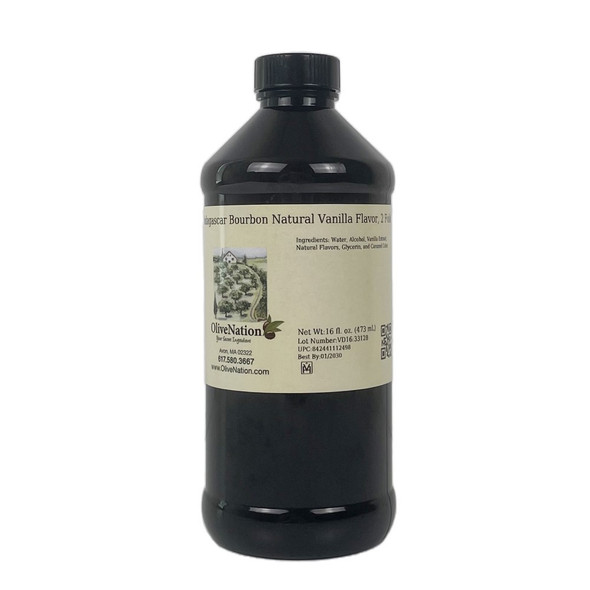 16 ounce bottle of Madagascar Bourbon Natural Vanilla Flavor