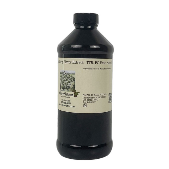 16 ounce bottle of Blueberry Flavor Extract