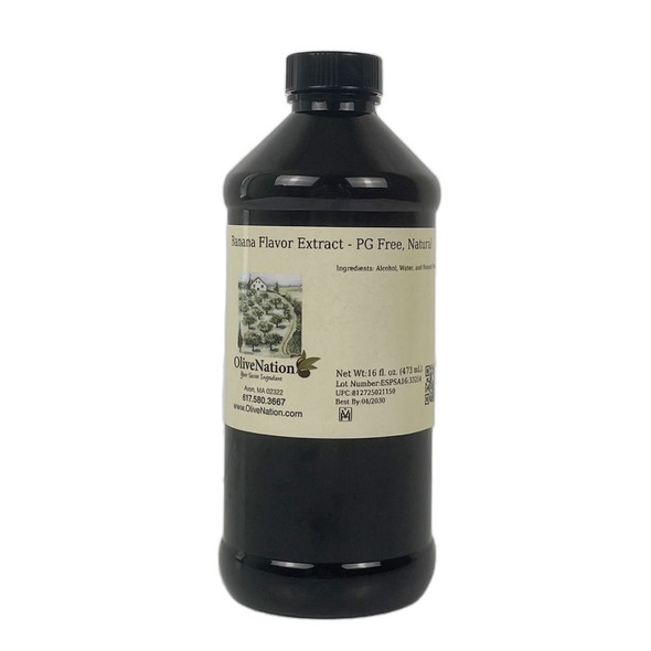 Banana Flavor Extract - PG Free, Natural 16 fl oz