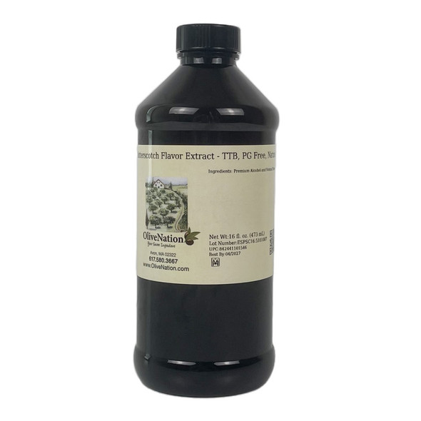 Butterscotch Flavor Extract - TTB, PG Free, Natural 16 fl oz