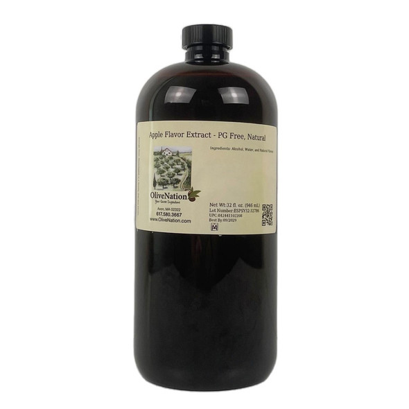 Apple Flavor Extract - PG Free, Natural 32 fl oz
