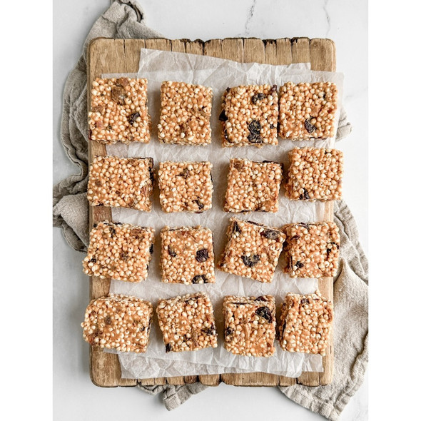 Bars made with Organic Puffed Millet