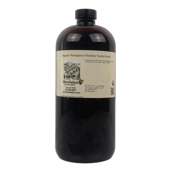 32 ounce bottle of Organic Madagascar Bourbon Vanilla Extract