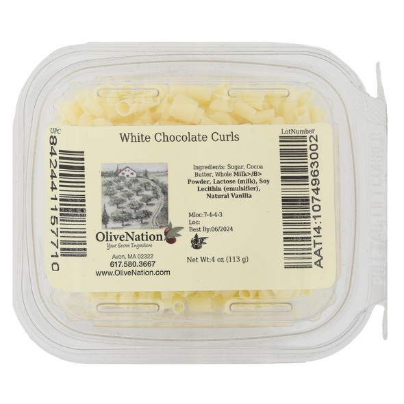 Packaged White Chocolate Curls