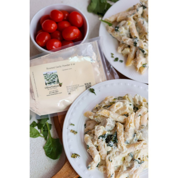 Pasta Dish made with Roasted Garlic Powder