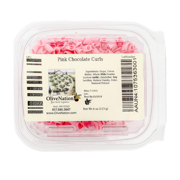 Packaged Pink Chocolate Curls
