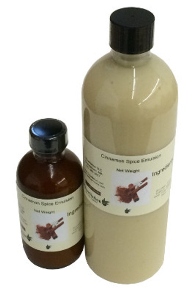 16 ounce and 4 ounce bottle of Cinnamon Spice Emulsion