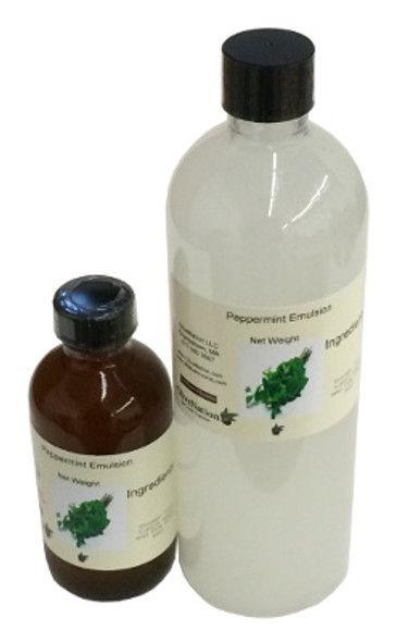 16 ounce and 4 ounce bottle of Peppermint Emulsion