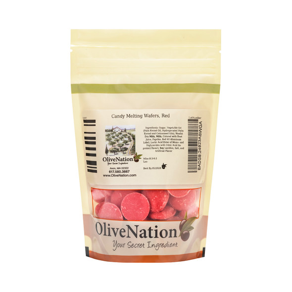 Packaged Candy Melting Wafers, Red