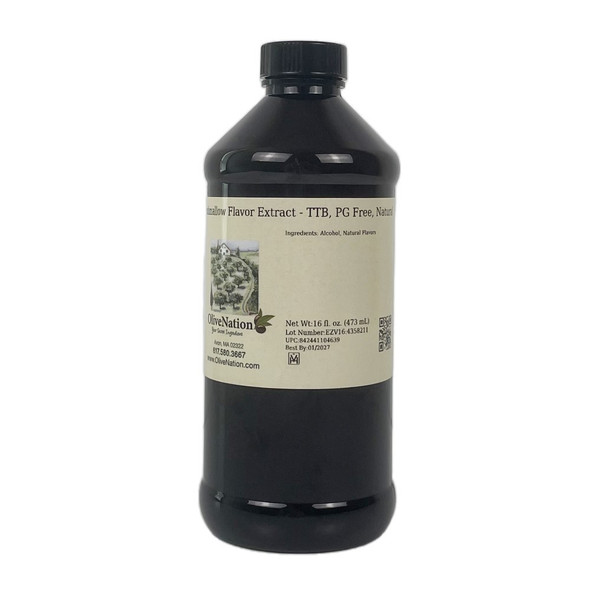 Marshmallow Flavor Extract - TTB, PG Free, Natural 16 fl oz