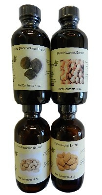 Set of 4 Nut Extracts 4 oz each