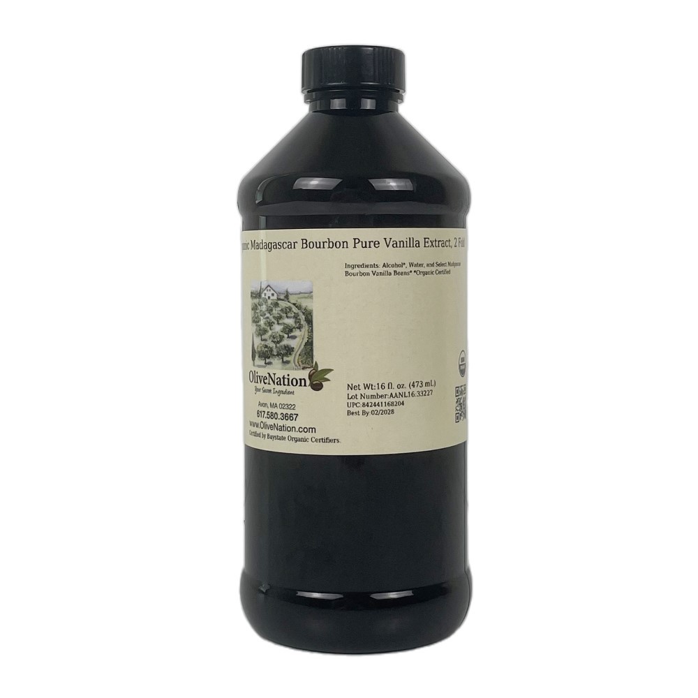 Organic Madagascar Bourbon Pure Vanilla Extract, 2 Fold