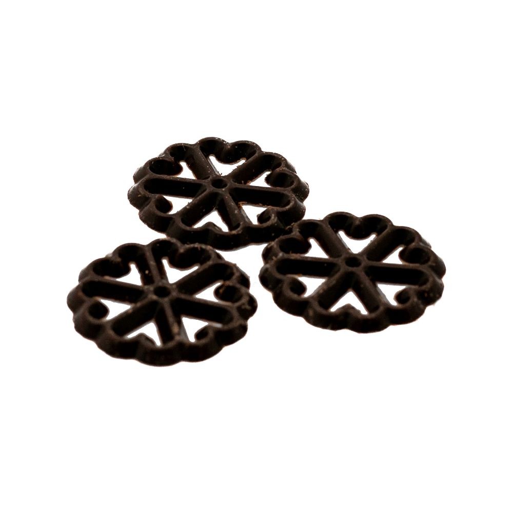 Chocolate Filigree Decorations, Round