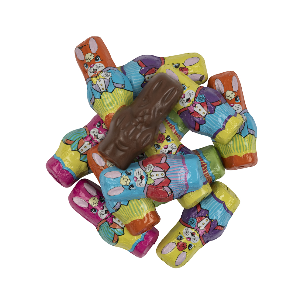 Mini Milk Chocolate Easter Bunny Candy, Foil Wrapped