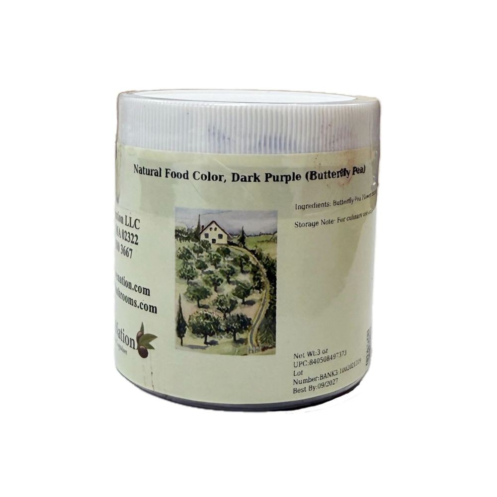 Natural Powdered Food Color, Dark Purple (Butterfly Pea)