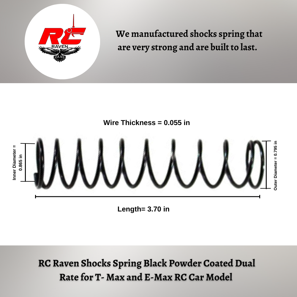 RC Raven 8 pcs RC Shocks Spring Orange Powder Coated for RC Car T Maxx