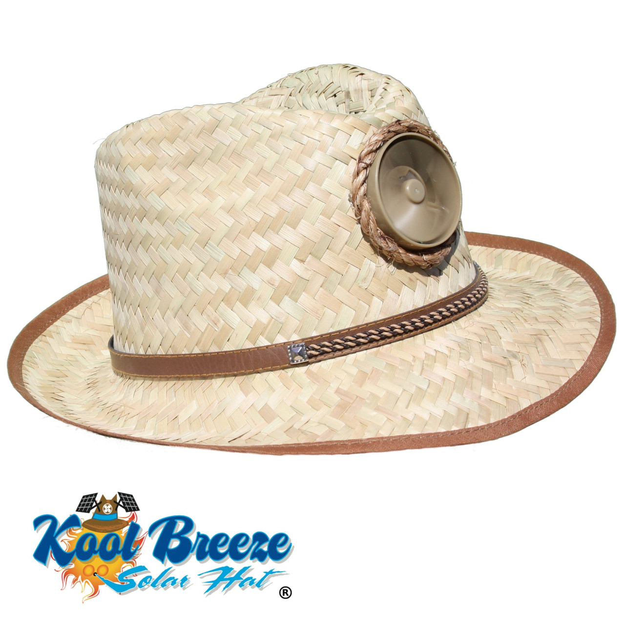 Kool Breeze Solar Men's Cowboy Straw Hat (Band) – Kool Breeze Solar Hats