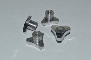 Revo Machined Finish Aluminum Knock Off Wheel Hub Nuts