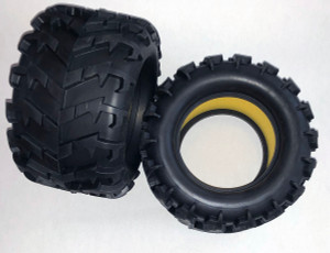 T/E Maxx, Savage, Revo 2.5, 5.9 X 3.4 in Tire Set of(2) T/E Maxx, Savage, Revo 2.5, 5.9 X 3.4 in Tire Set of(2)