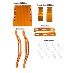 T Maxx 4907, Orange anodized aluminum package with free silver dual rate springs T Maxx 4907, Orange anodized aluminum package with free silver dual rate springs