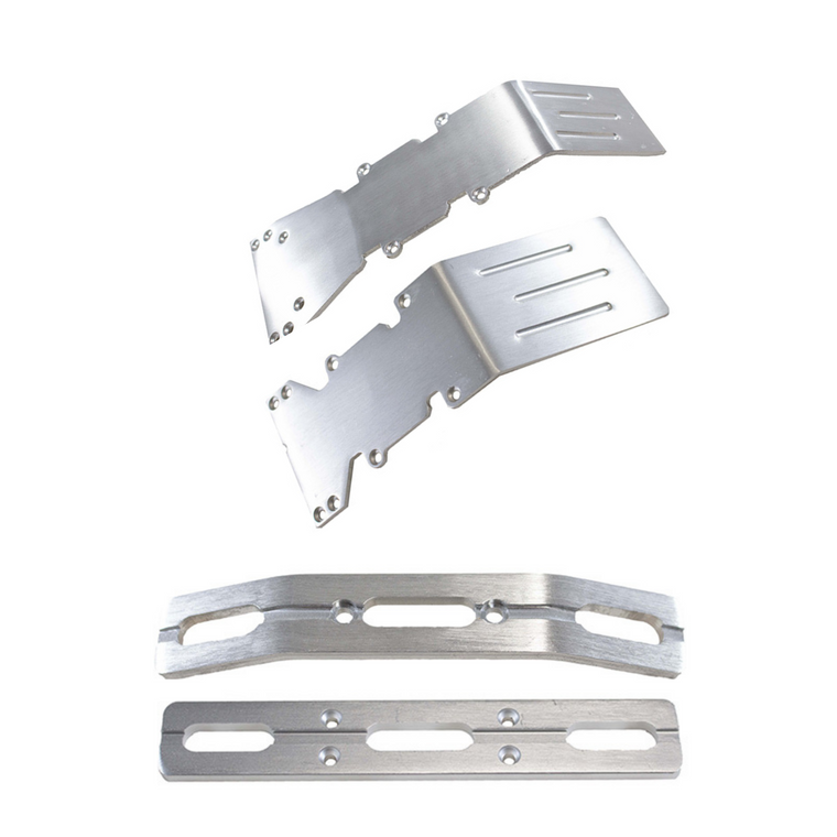 T-Maxx E-Maxx Brushed Aluminum skid plates  bumper set.