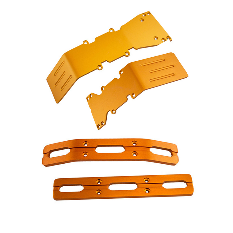 T-Maxx and E-Maxx Orange Anodized Skid Plate and Bumper