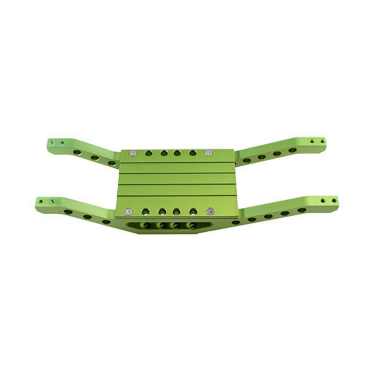 Emaxx 3906 original chassis bottom braces Olive Green anodized with free center skid