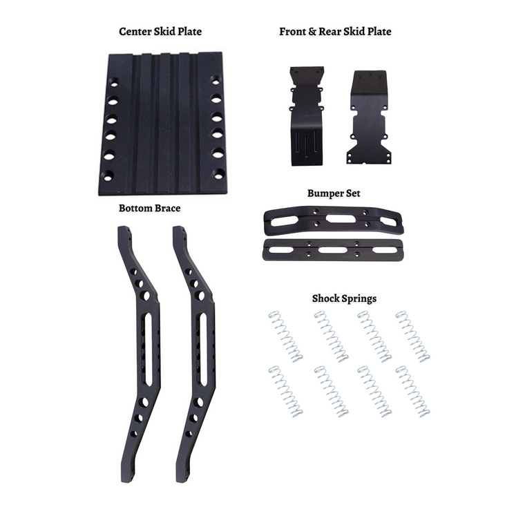 T Maxx 4907,  Black anodized aluminum package with free silver dual rate springs