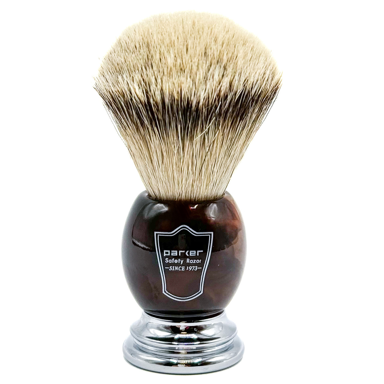 Parker Safety Razor Silvertip Badger Shaving Brush and Stand