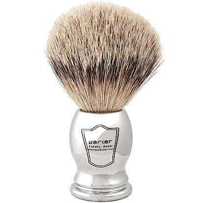 Parker Silvertip Badger Shaving Brush and Stand - Thumbnail 2