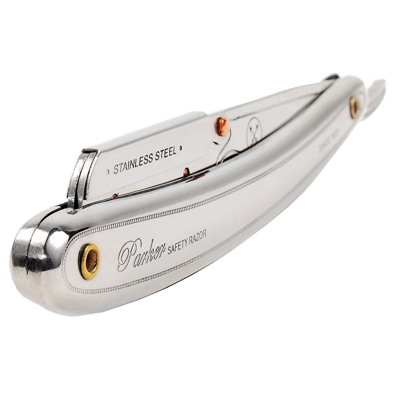 Parker SR1 Stainless Steel Straight Edge Razor and 5 Blades