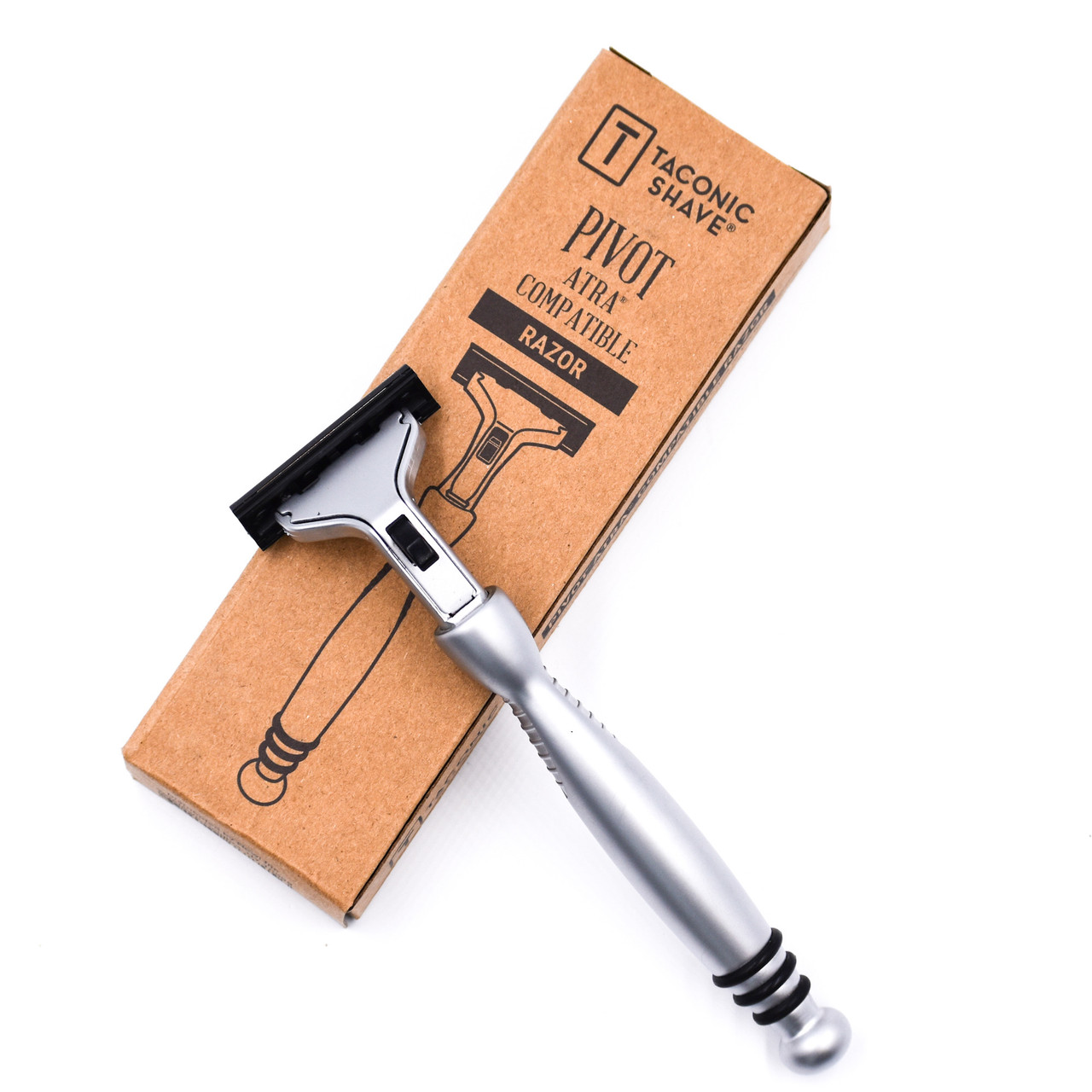 Taconic Shave Heavyweight Chrome ATRA Compatible Twin Blade Razor & 10
