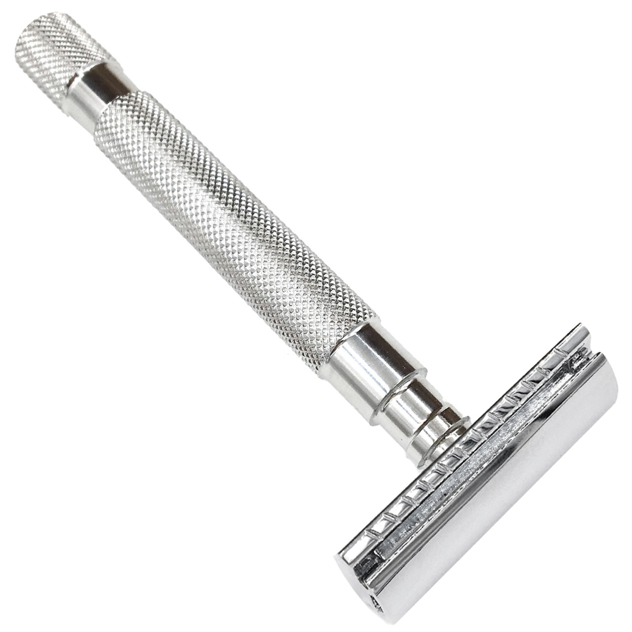 Parker 64S Stainless Steel Handle Safety Razor with Closed Comb Head