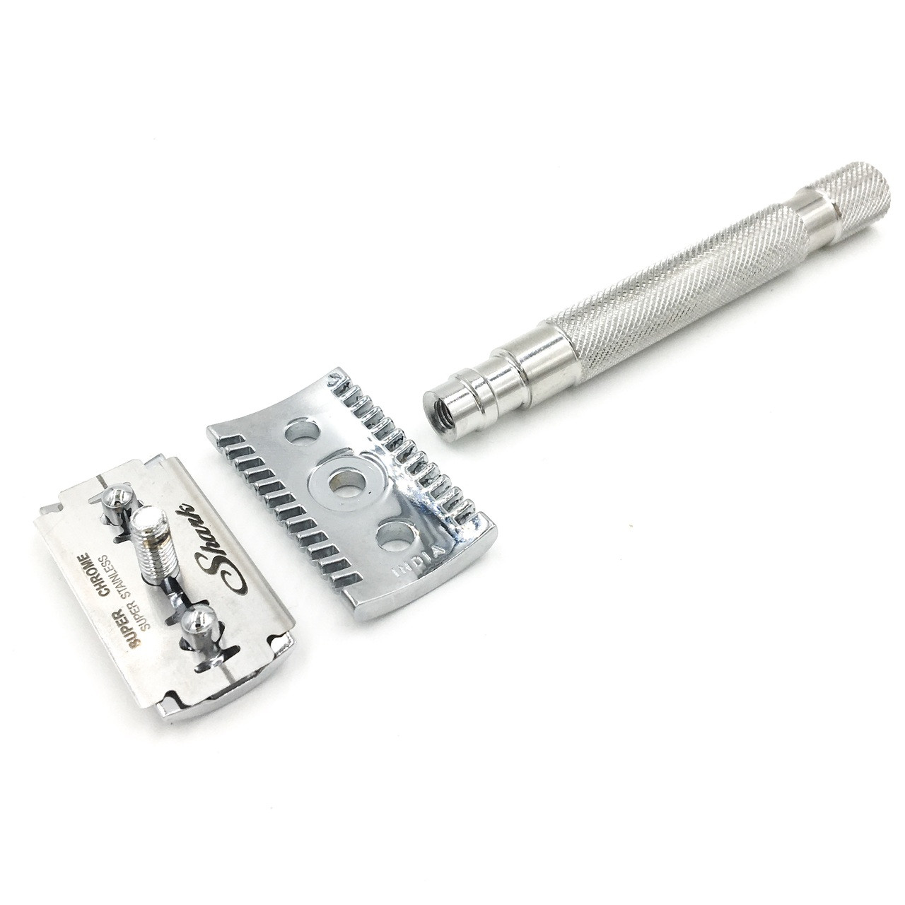 Parker 68S Stainless Steel Handle Safety Razor with Open Comb Head