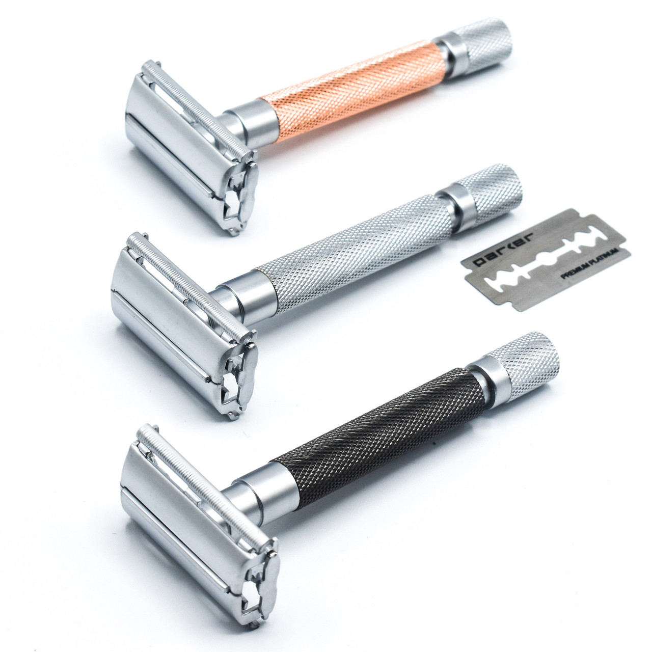 ★⭐︎RAZORRAZORさま専用ページ⭐︎★ 78R-GR Textured Graphite Safety Razor - Parker Shaving