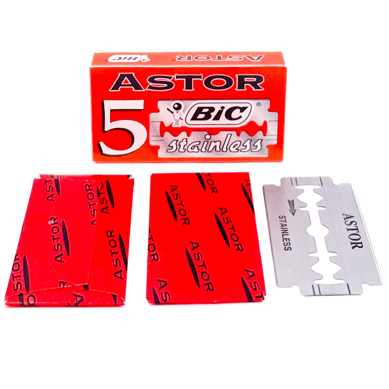Bic Astor Stainless Double Edge Safety Razor Blades - 5 Count