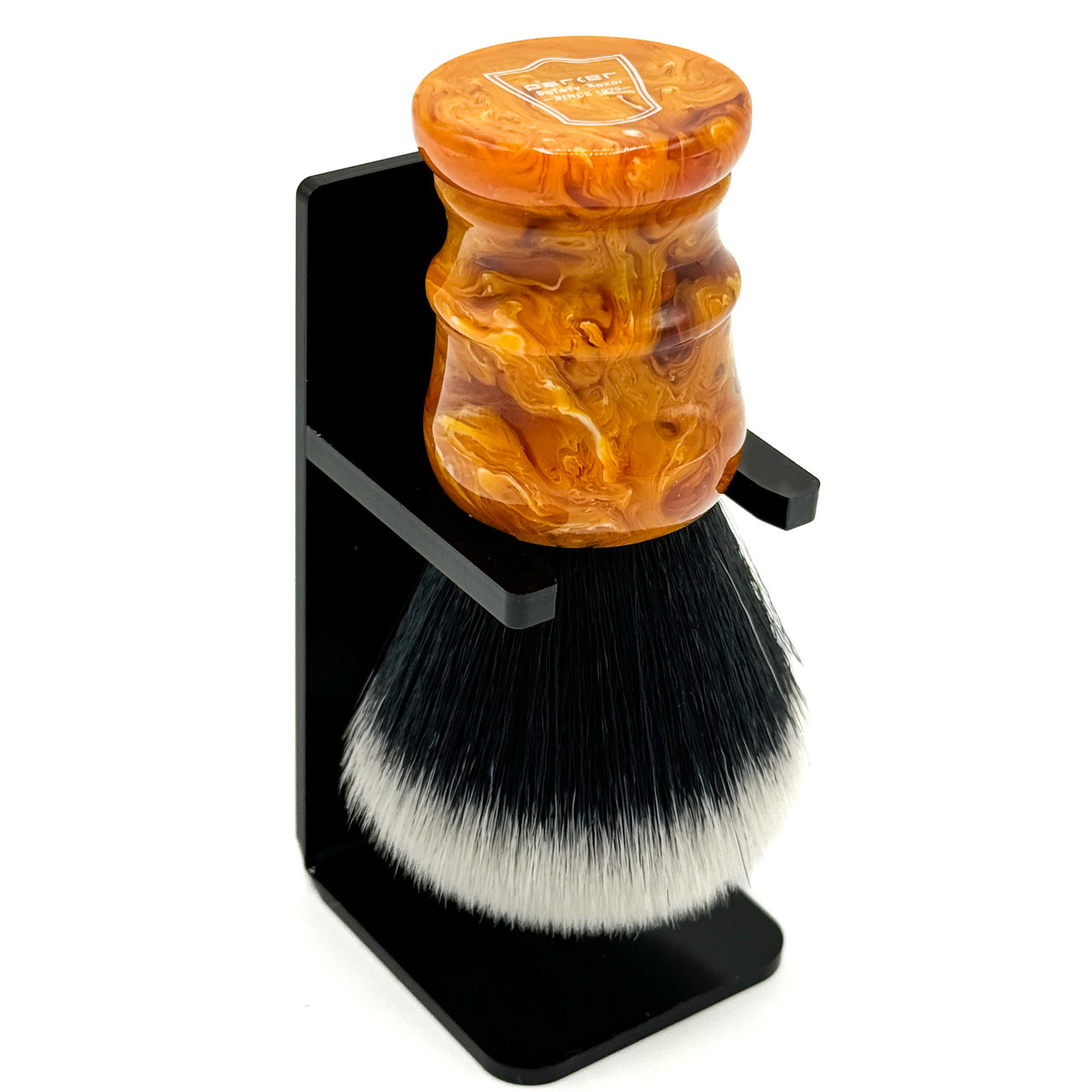Parker Solar Storm Tuxedo Knot Synthetic Shaving Brush & Stand