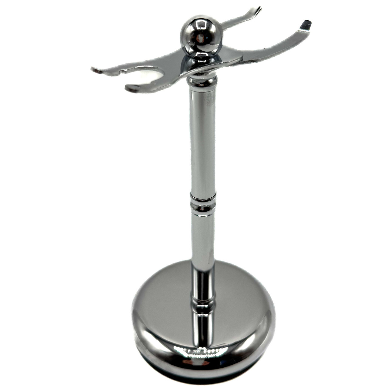 Parker Adjustable Deluxe Chrome Razor and Brush Shave Stand